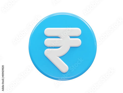 Free Download Rupee currency icon 3d rendering rupee icon illustration - GFXLoad