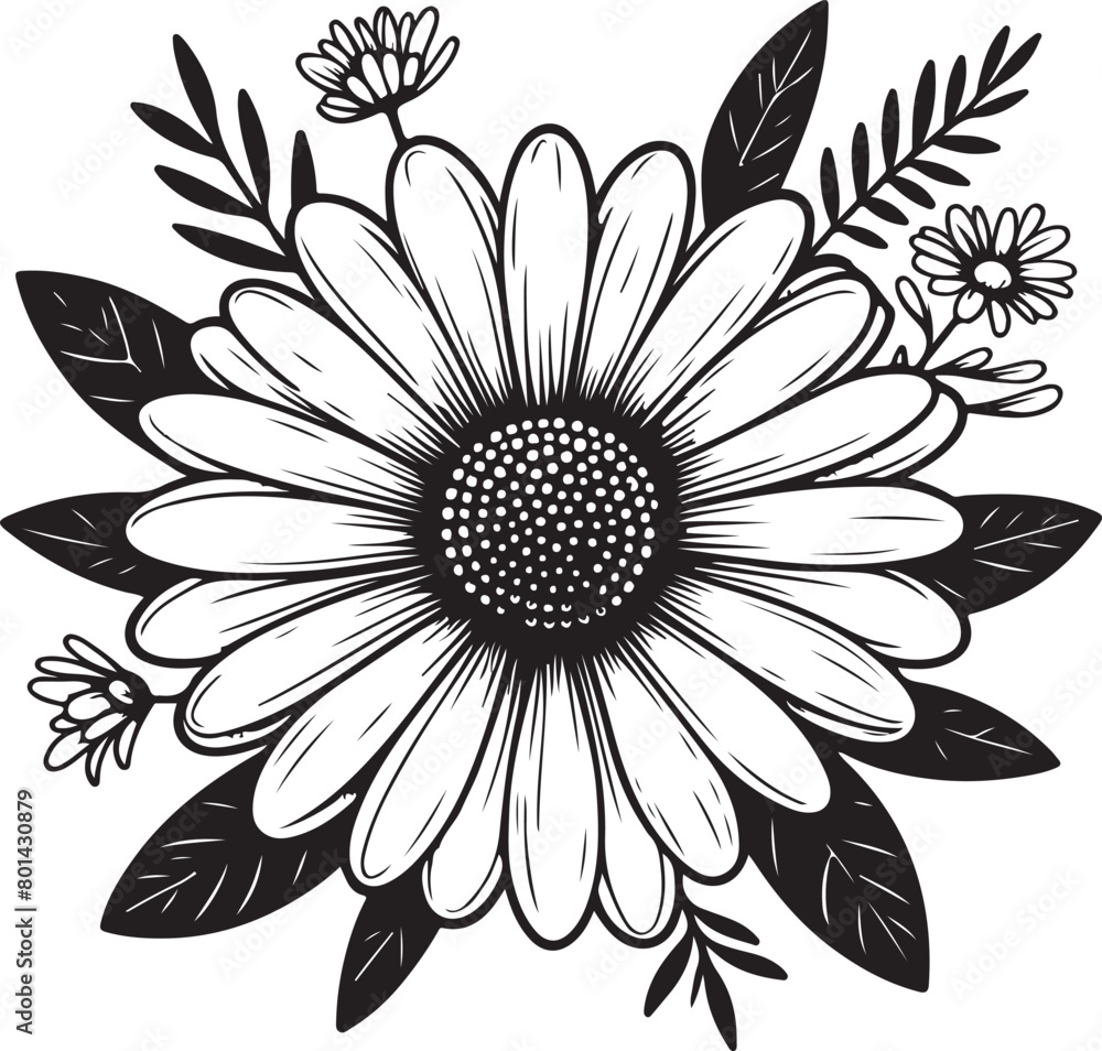 black and white daisy black and white daisy