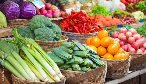 colorful veggies at vibrant market