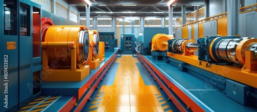 Gear Refurbishment Machine A Colorful DRendered Symbol of Industrial Renewal