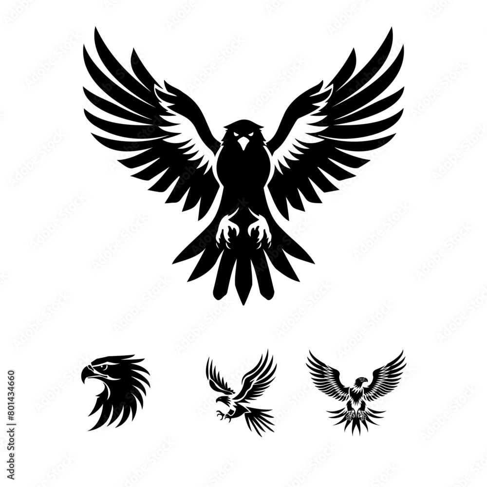 Naklejka premium Majestic Avian Emblem A Simple Design for Strength