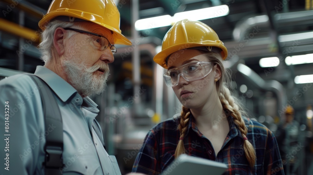 Experienced Engineer with Young Apprentice Experienced Engineer with Young Apprentice