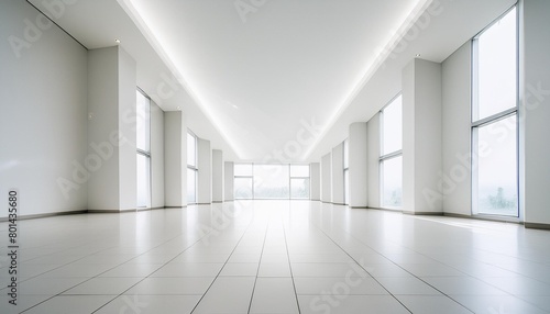 piece completement blanche en interieur vide avec lumiere eblouissante mur et sol ambiance claire lumineuse arriere plan pour conception et creation graphique