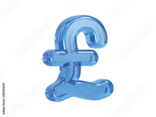 Pound icon 3d rendering illustration element