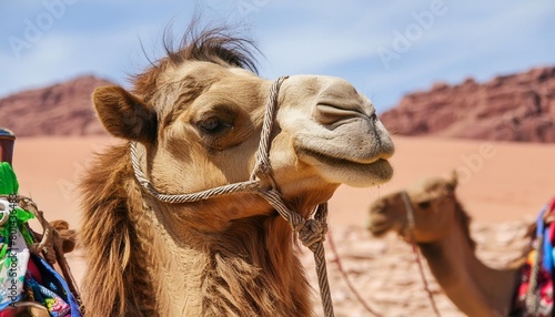 portrait of a camel in a desert © Kristopher