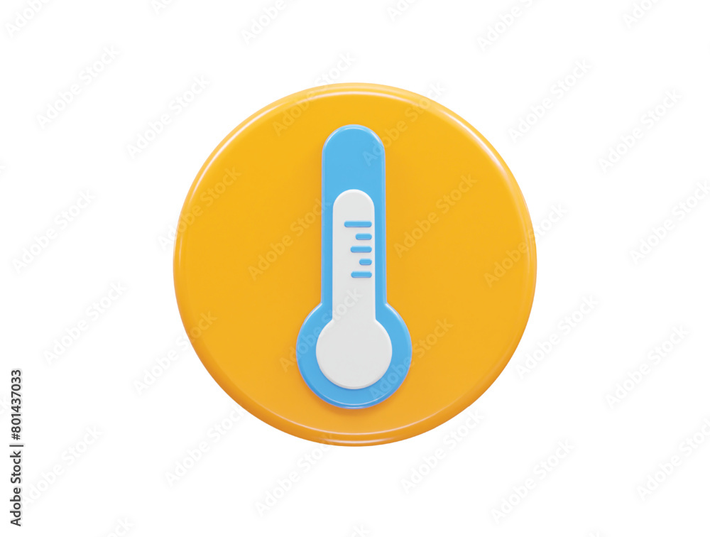 Temperature icon rendering 3d illustration element Temperature icon rendering 3d illustration element