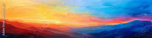 Envision the beauty of a sunrise gradient  as the colors of the dawn dance across the sky in a breathtaking display  offering a stunning backdrop for artistic exploration.