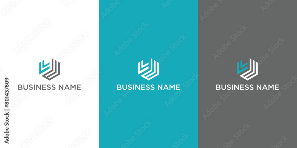 Fototapeta premium S W modern monogram style initial logo design
