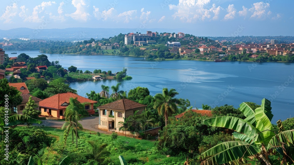 Kampala Lake Victoria Skyline