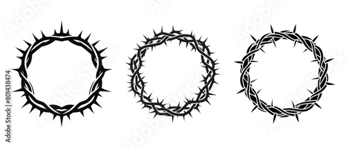 Crown of thorns. Church logo. Christian symbols. Christ's crown of thorns