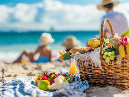 picnic at beach photo