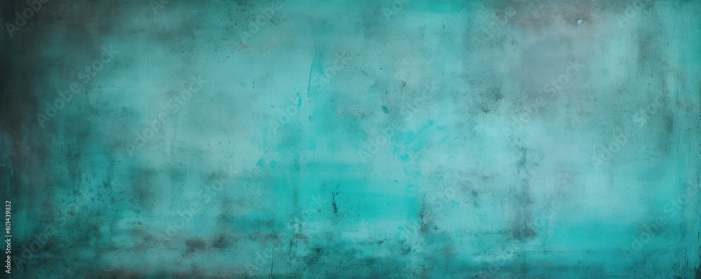 Teal wall texture rough background dark concrete floor old grunge background painted color stucco texture with copy space empty blank copyspace