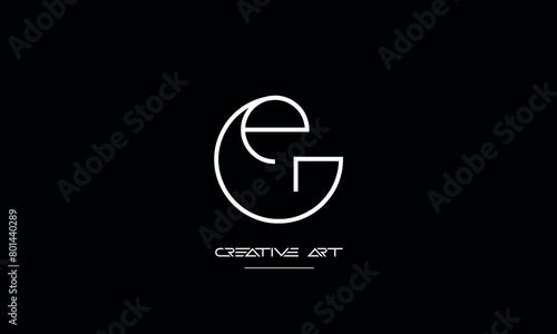 GE, EG, G, E abstract letters logo monogram