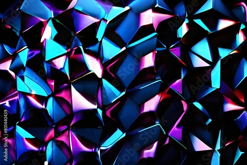 3D Rendering abstract dark blue technology background with purple light Dark textile wallpaper Generative AI