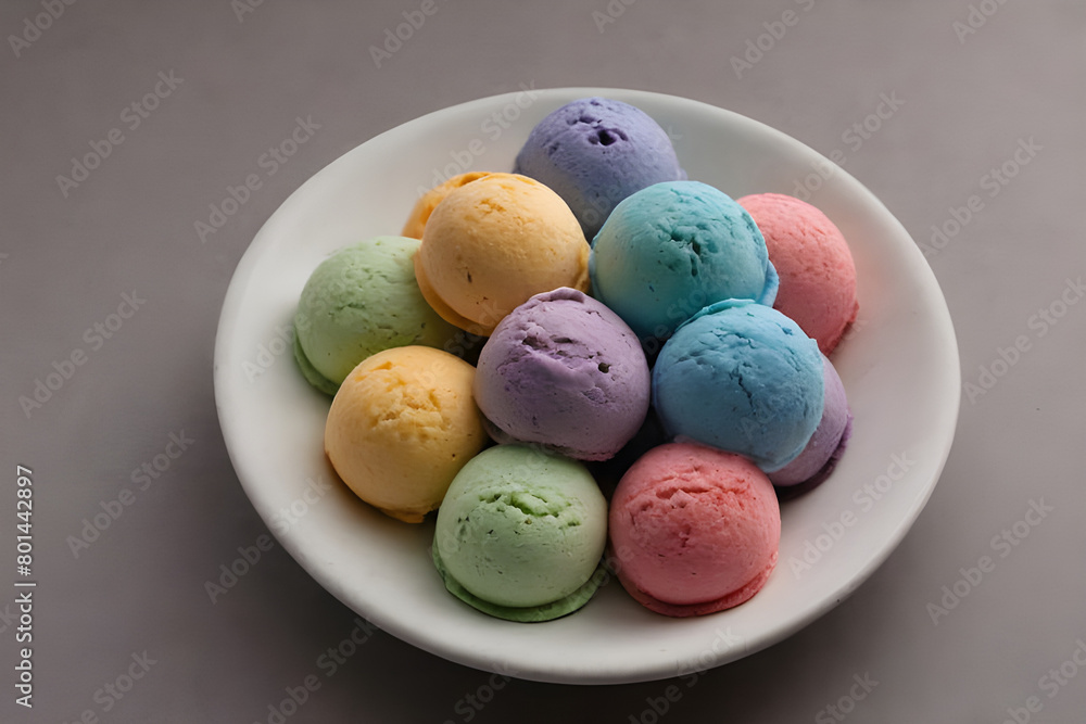 Rainbow colored ice cream Rainbow colored ice cream