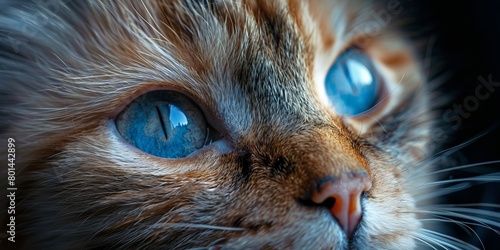 majestic blue-eyed cat
