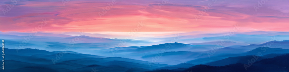 Engage with the dynamic interplay of light and shadow in a sunrise gradient, where the colors of the sky blend together in a captivating display, providing an inspiring scene for creative expression.