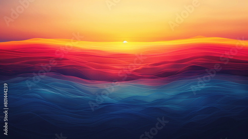 Engage with a sunrise gradient spectacle pulsating with energy, as vibrant tones meld into deeper shades, offering a dynamic setting for visual creations.
