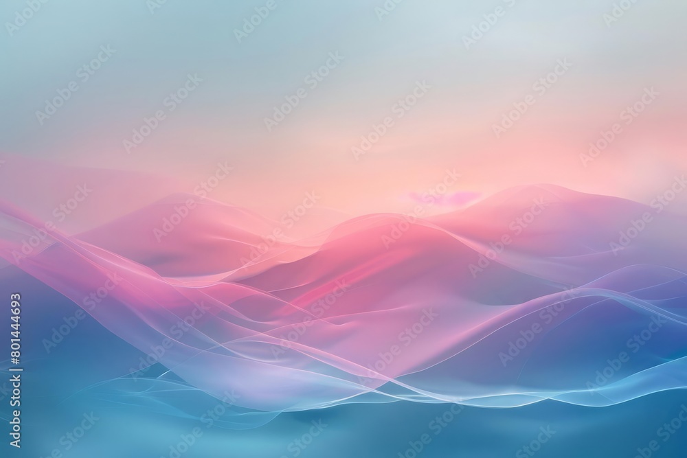 An abstract scene where gentle gradients transition smoothly to ...