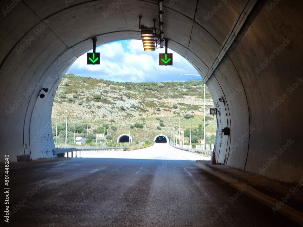road street highway egnatia in greece two tunnels road street highway egnatia in greece two tunnels