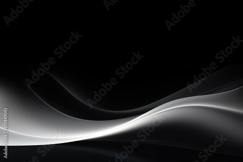 White black white glowing abstract gradient shape on black grainy background minimal header cover poster design copy space empty blank copyspace