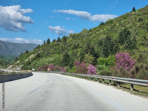 road street highway egnatia in greece