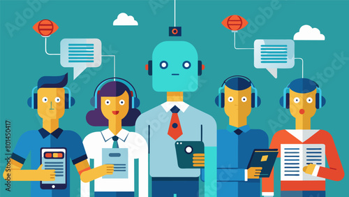 A group of journalists using their neural implants to conduct interviews and file stories in realtime without the need for a recording device..