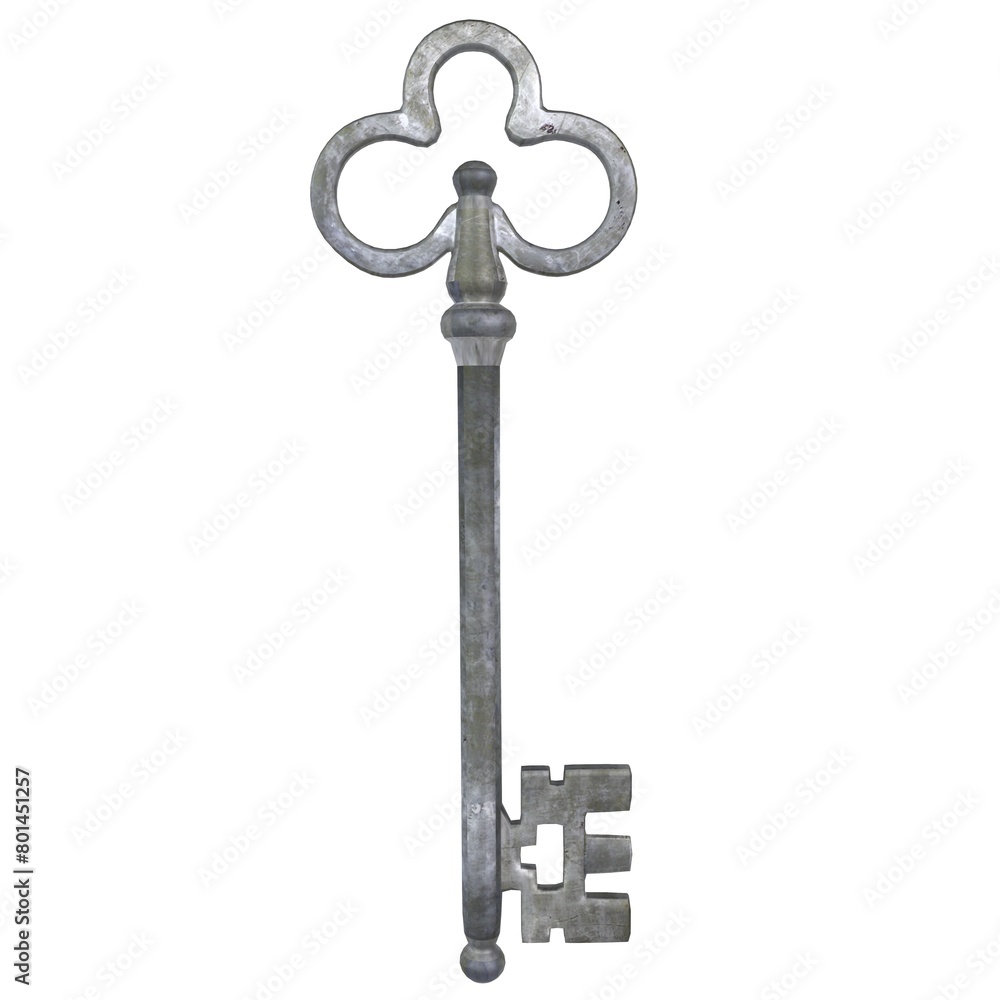 Old Key isolated on white background Old Key isolated on white background
