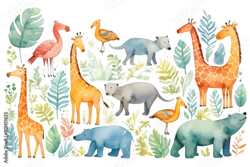 Children s illustration with animals