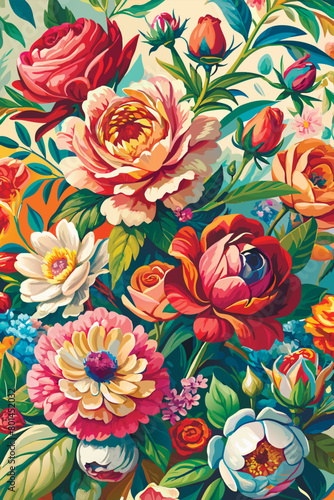 seamless pattern with roses
