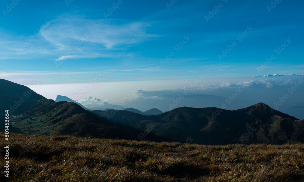 mountains in the morning