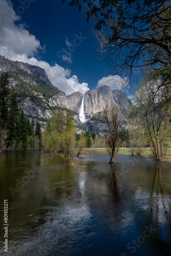 Yosemite Falls and Merced River
