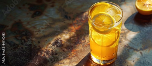 Vibrant Honey Lemonade A Refreshing Summer Copy Space