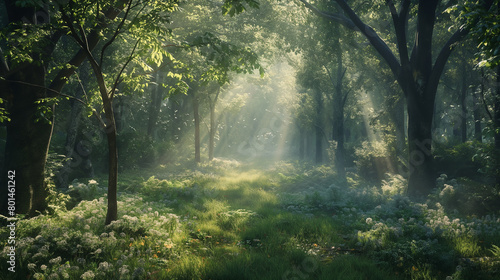 morning in the forest