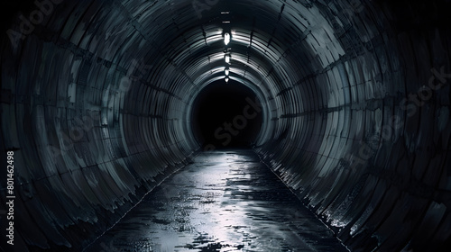 Illustration of a dark tunnel with no light to represent hopelessness.