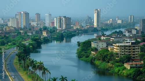 Abidjan Lagoon Views Skyline