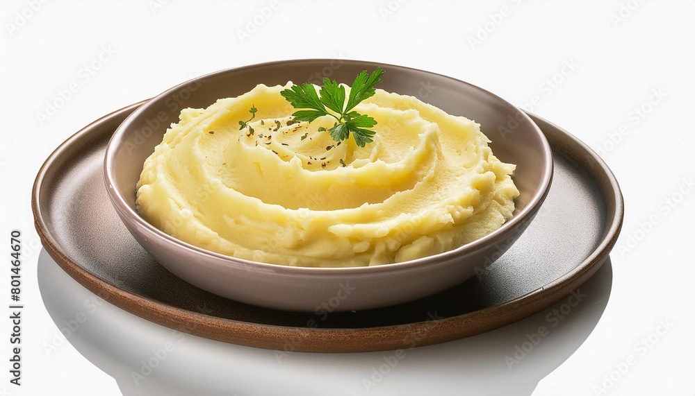 mashed potatoes isolated on white transparent background png thanksgiving holiday side dish top view