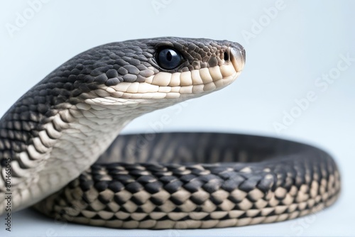cobra egyptian portrait white background snake isolated on front view animal themes copy space creature creepy cut-out dangerous facing full-length indoor nature no people nobody one poison poisonous'