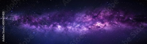 Magical purple and electric blue galaxy in the night sky
