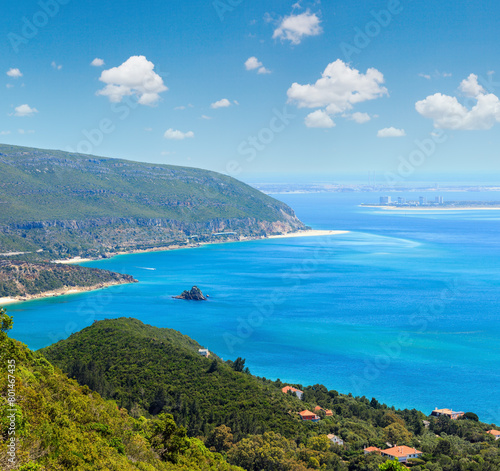 Summer sea coast landscape. View from Nature Park of Arrabida  in Setubal, Portugal. © wildman