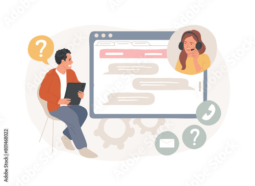 Support isolated concept vector illustration.