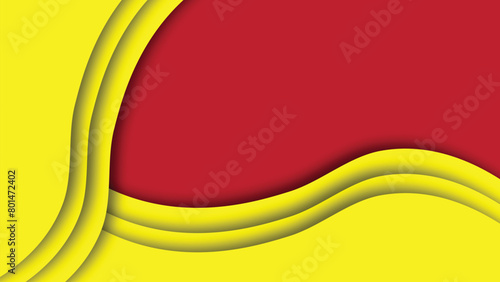 wave layer banner vector background. red colour background (ID: 801472402)