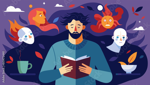 A playwright with schizophrenia explores the blurred lines between reality and imagination in their work drawing from personal experiences with. Vector illustration