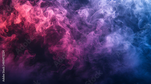 Abstract colorful, multi-colored smoke spreading with Neon effect, bright background