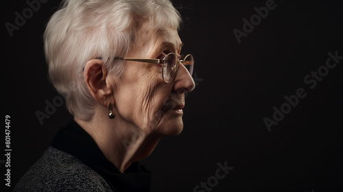 Retrato de uma mulher velha ao ar livre photo