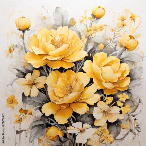 A beautiful arrangement of yellow flowers