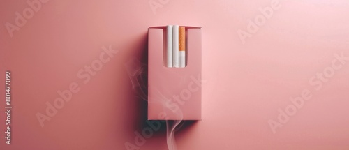 An elegant blank mockup minimalist design, urging professionalism, emphasizes the journey to stop smoking. photo