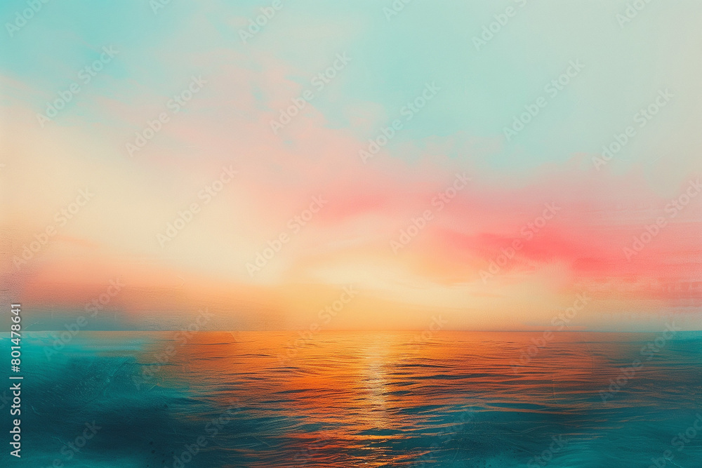Obraz premium Abstract of Colorful Horizon Over the Ocean at Sunrise