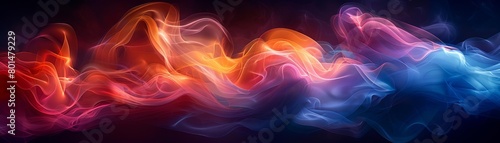 Generate an abstract background with vibrant red, orange, yellow, green, blue, and purple smoke