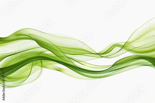 Olive green wave illustration, smooth and natural olive green wave on a white background.